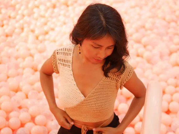 crochet Brown Sugar Crop Top free pattern