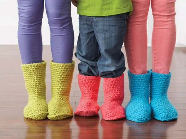 crochet SLIPPER BOOTS free pattern