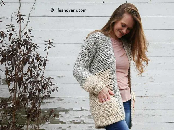crochet Cardigan with Pockets free pattern