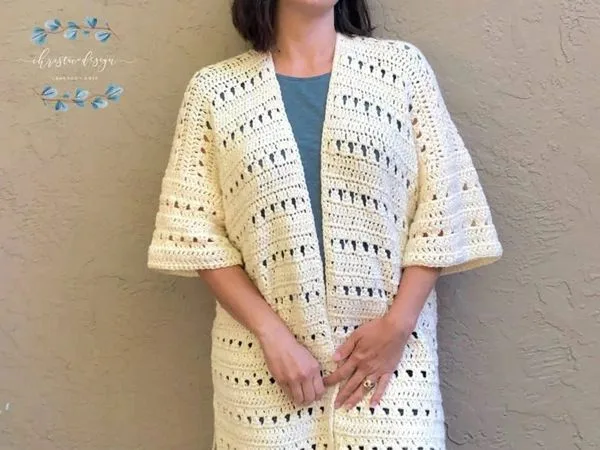 crochet Mid Summer Cardigan free pattern