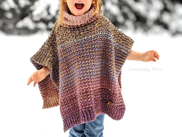 crochet Lucky Penny Poncho free pattern