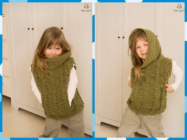 Cable Poncho Cora
