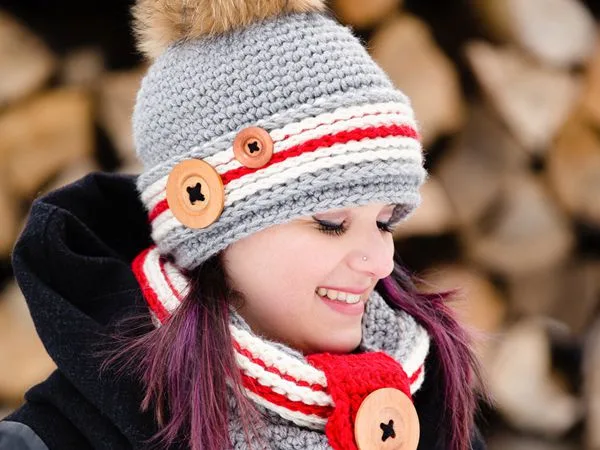 Crochet Work Sock Hat and Cowl Pattern