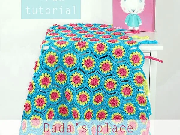 Free Crochet Flowery Hexagon Tutorial