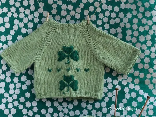 shamrock baby cardigan