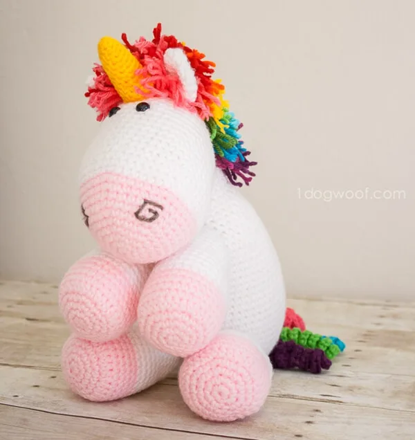 Rainbow Cuddles Crochet Unicorn Pattern