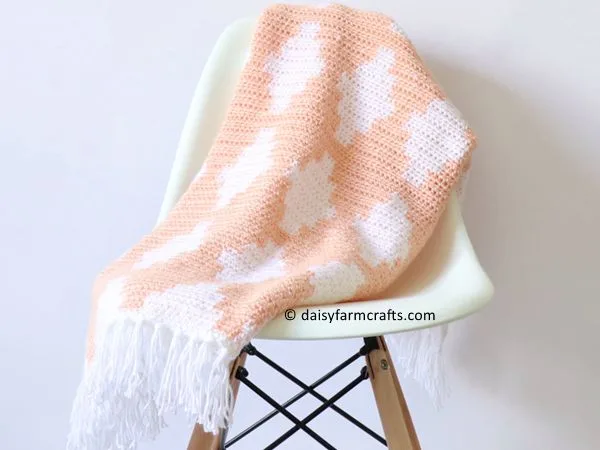 Crochet Block Diamond Blanket free pattern