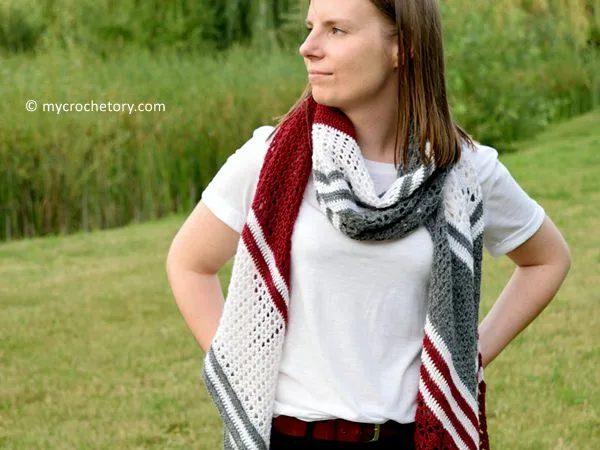 crochet Arrow Wrap free pattern