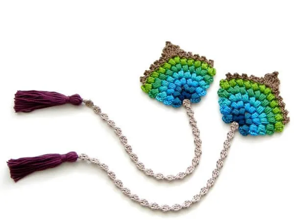 Peacock Feather Fan Bookmark