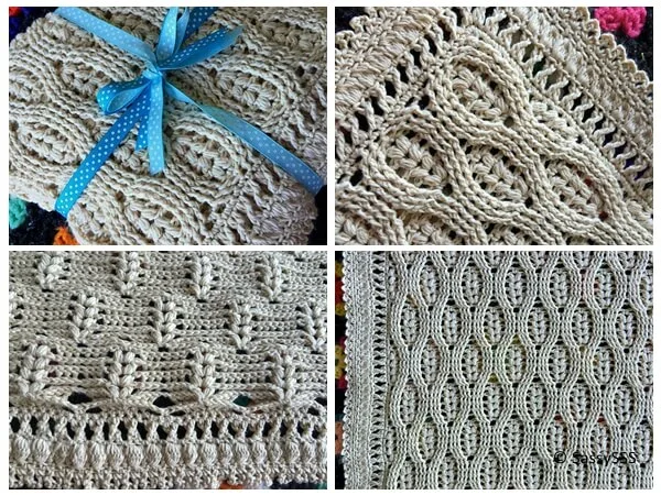Wheat Stitch Baby Blanket