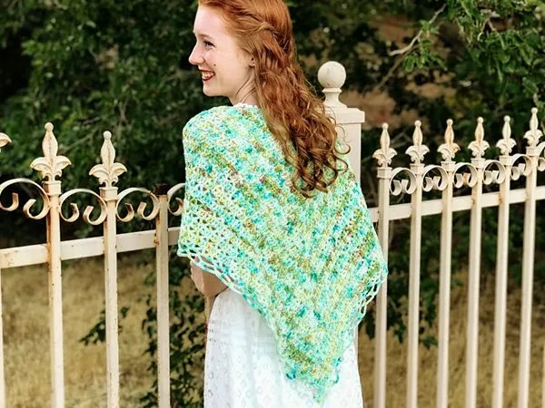 crochet Aspen Shawl free pattern