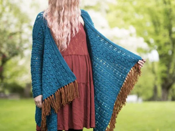 Crochet The Kingfisher Cardigan easy pattern