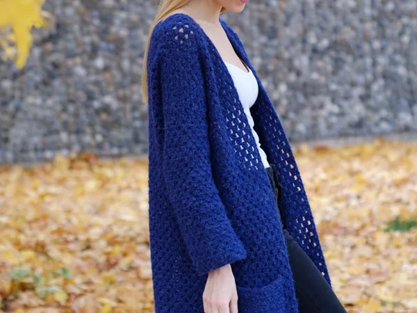 Long Crochet Cardigan easy pattern
