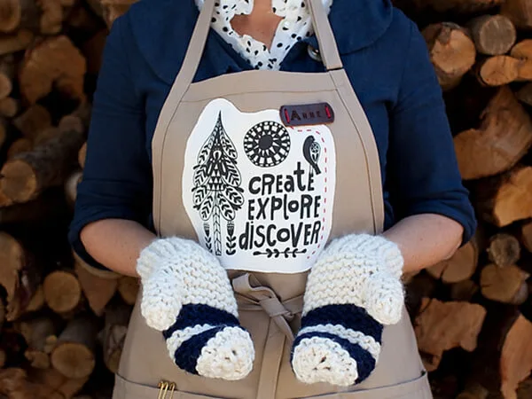 Garter Stitch Chunky Mittens