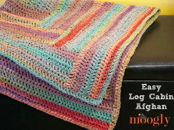 Easy Log Cabin Afghan