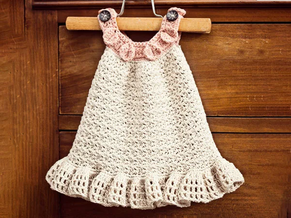 crochet Halter Ruffle Dress easy pattern