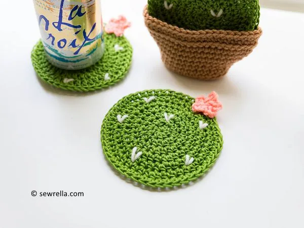 Crochet Cactus Coasters
