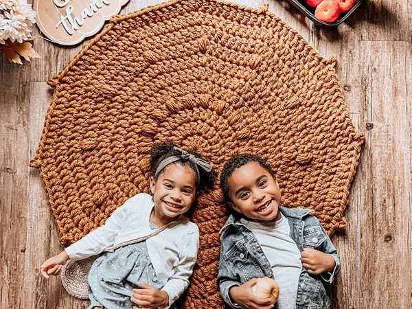 crochet The Pumpkin Spice Rug free pattern