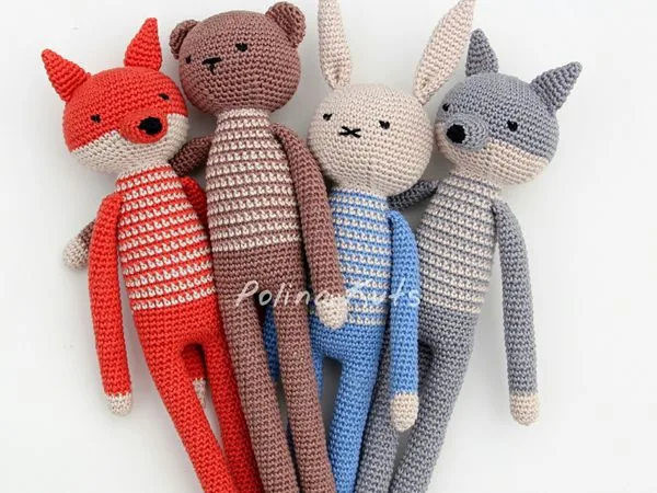 Rabbit, Bear, Fox, Wolf & Monkey
