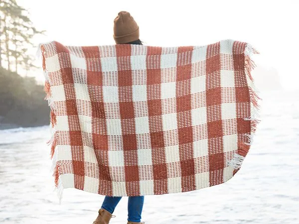 crochet Gingham Throw Blanket free pattern