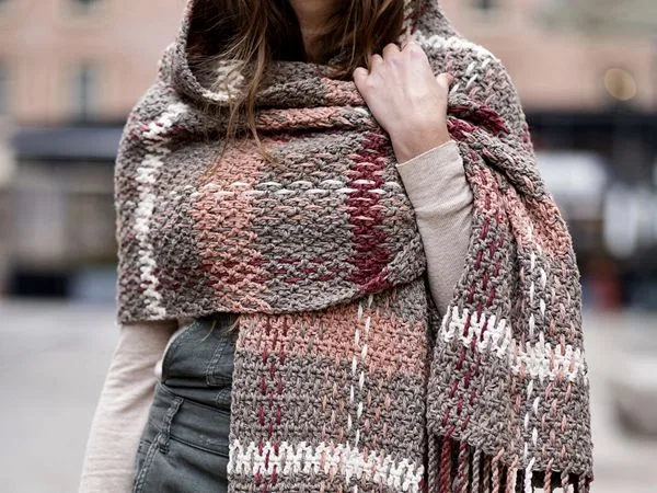 Rosebridge Plaid Blanket Scarf