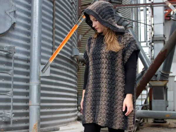 Hooded Poncho Crochet Pattern