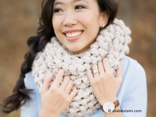 Jumbo Puff Stitch Cowl