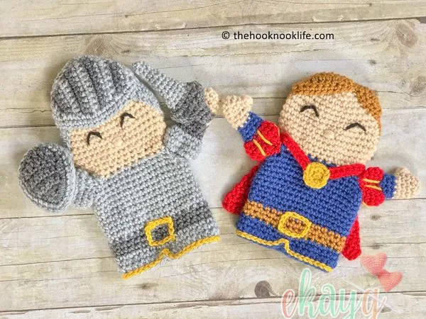 crochet Princely Knight Hand Puppet free pattern