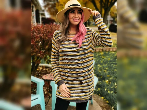crochet Freya Tunic Sweater free pattern