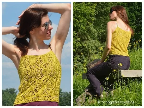 Yellow lace top