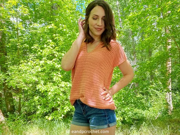 crochet Sweet Summer Tee free pattern