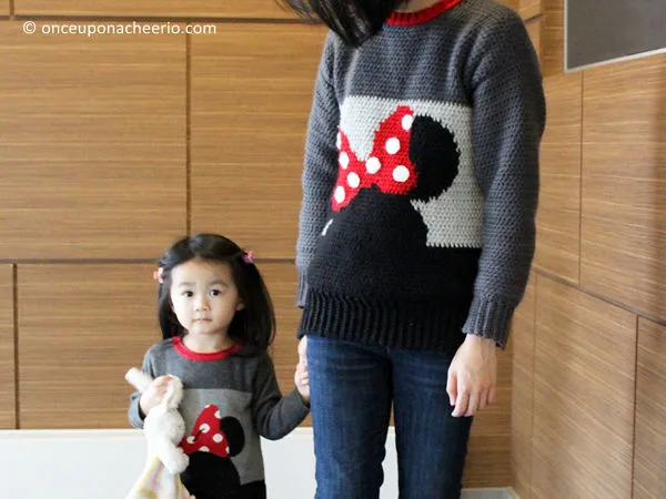 Minnie Mouse Color Block Sweater