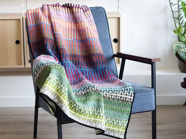 crochet A Very Rainbow Blanket free pattern