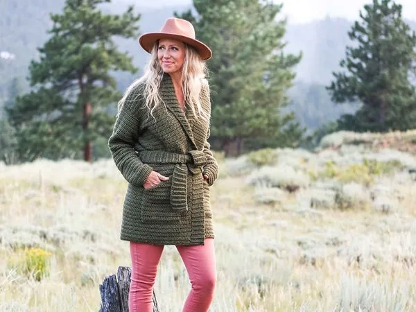 crochet Backpacker Sweater Jacket free pattern