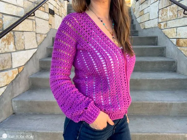 crochet Lorraine Cardigan free pattern