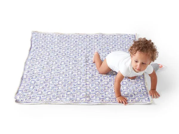 MOSAIC CROCHET BLANKET free pattern