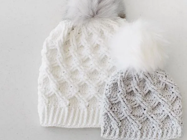 crochet Camdyn Cable Hat easy pattern