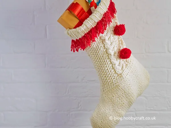 Cable Knit Christmas Stocking