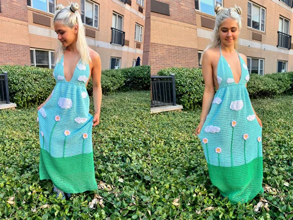 crochet Paisley Dress easy pattern