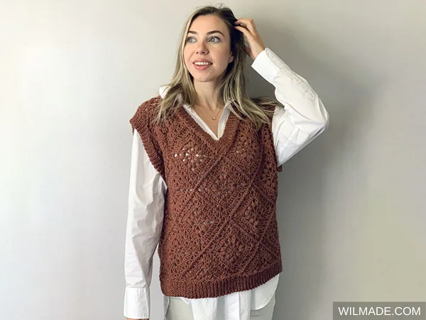 crochet Tulip Square Spencer free pattern