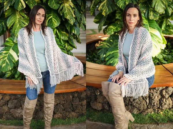 crochet Polaris Shawl free pattern