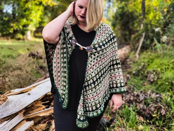 crochet Grannys Cottage Shawl free pattern