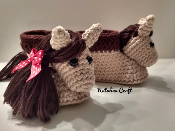 Baby booties horse