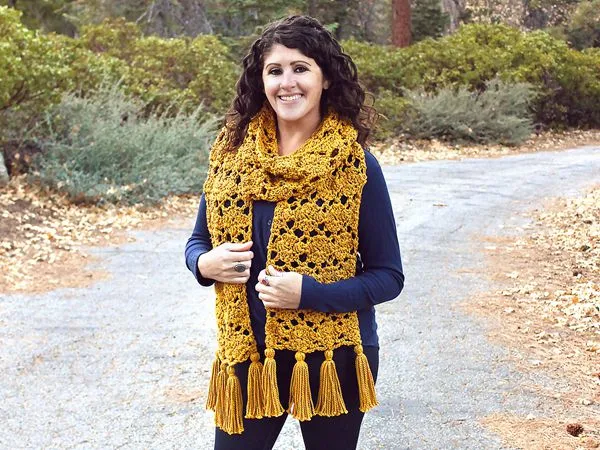 crochet Aspen Scarf free pattern