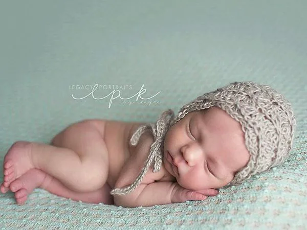 Mohair Vivian Baby Bonnet Hat