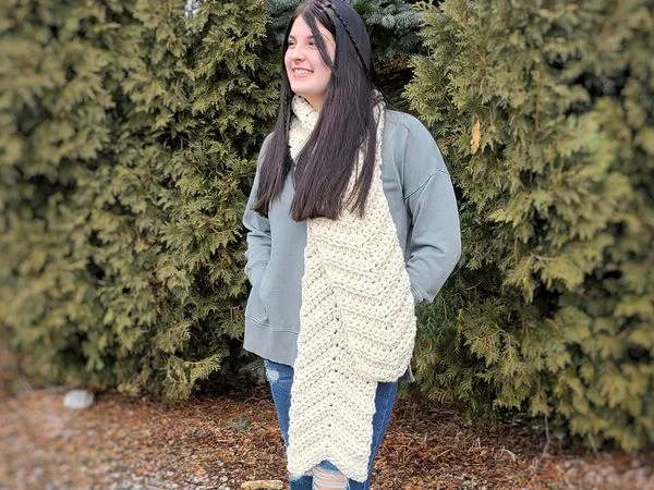 crochet Josie Chevron Scarf free pattern