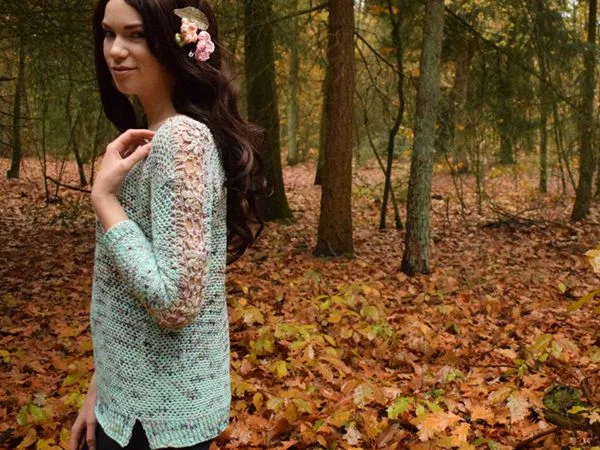 crochet Picking Flowers Sweater easy pattern