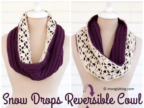 Snow Drops Reversible Cowl