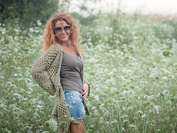 crochet Granny Stripes Kimono Cardigan free pattern