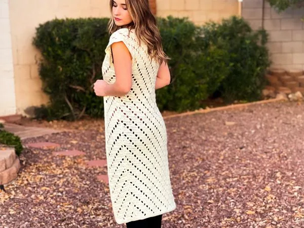 crochet Kalina Duster Cardigan free pattern
